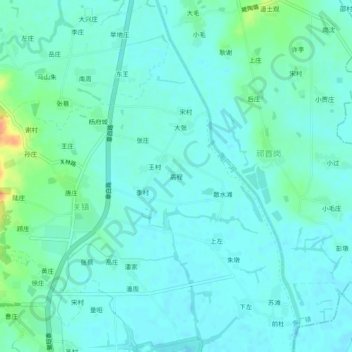 高程地形图、海拔、地势