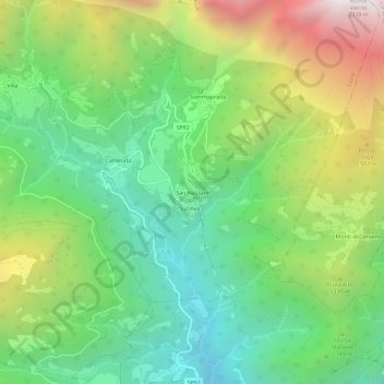 San Nazzaro地形图、海拔、地势