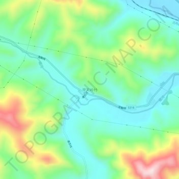 摩天岭村地形图、海拔、地势