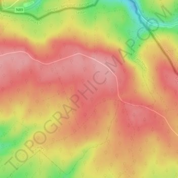 Le Bel Aune地形图、海拔、地势