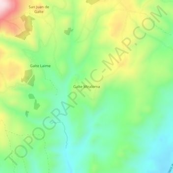 Galte Miraloma地形图、海拔、地势