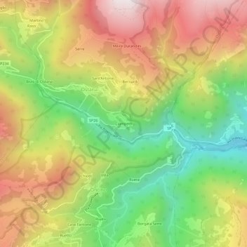 Ciampetti地形图、海拔、地势
