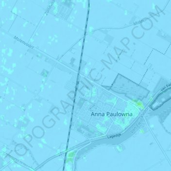 Spoorbuurt地形图、海拔、地势