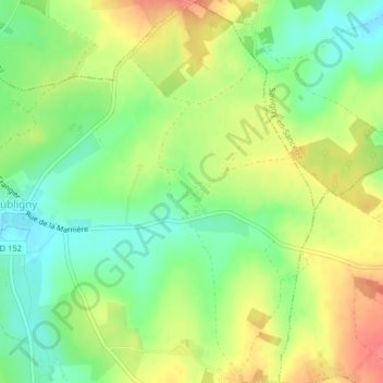 Bertrou地形图、海拔、地势