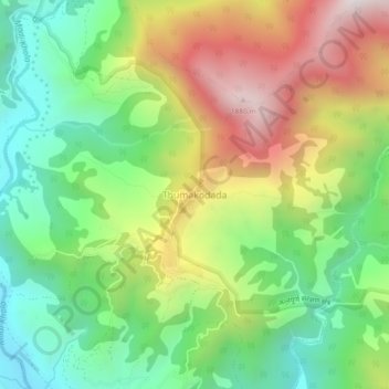 Yangjakot地形图、海拔、地势
