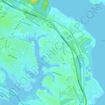 North Point Village地形图、海拔、地势
