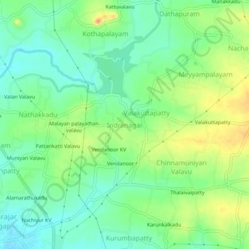 Indranagar地形图、海拔、地势