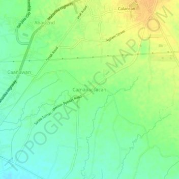 Camanacsacan地形图、海拔、地势
