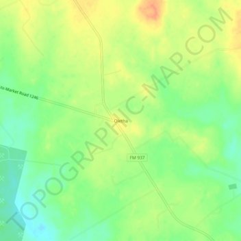 Oletha地形图、海拔、地势