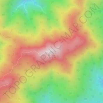 金北山地形图、海拔、地势