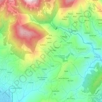 Stellio地形图、海拔、地势