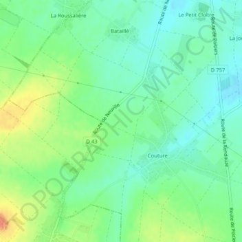Le Guet地形图、海拔、地势