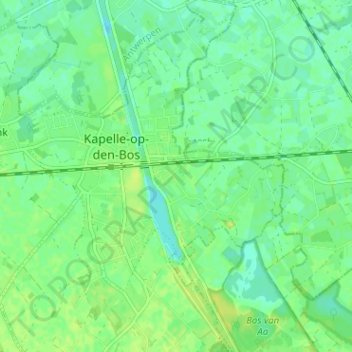 Oxdonk地形图、海拔、地势