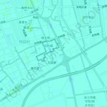 姚家浜地形图、海拔、地势