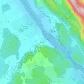Malville地形图、海拔、地势