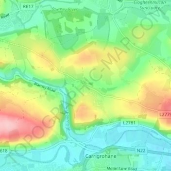 Kerry Pike地形图、海拔、地势