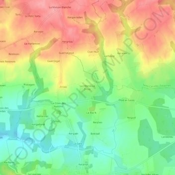 La Villeneuve Zinsec地形图、海拔、地势