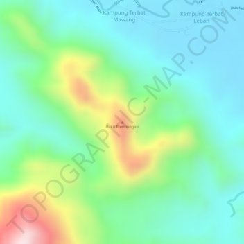 Bukit Rambungan地形图、海拔、地势