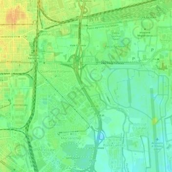 Monluè地形图、海拔、地势
