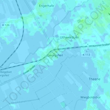 Georgsheil地形图、海拔、地势