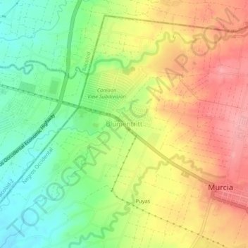 Blumentritt地形图、海拔、地势