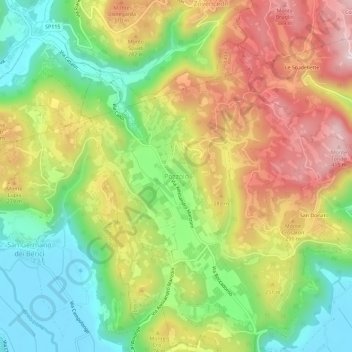 Pozzolo地形图、海拔、地势
