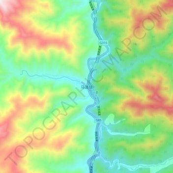 马道镇地形图、海拔、地势
