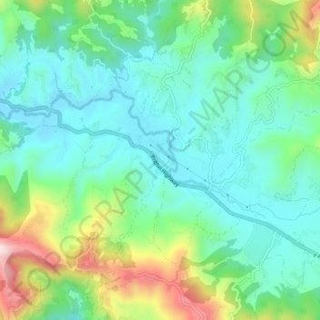 Tharpu地形图、海拔、地势