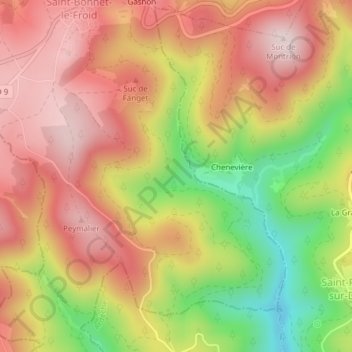 Mavon地形图、海拔、地势