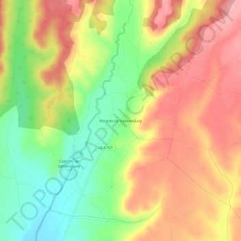 Renedo de Valderaduey地形图、海拔、地势