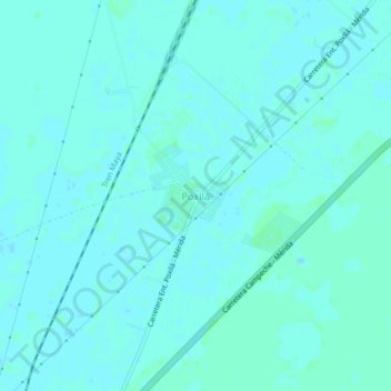 Poxilá地形图、海拔、地势