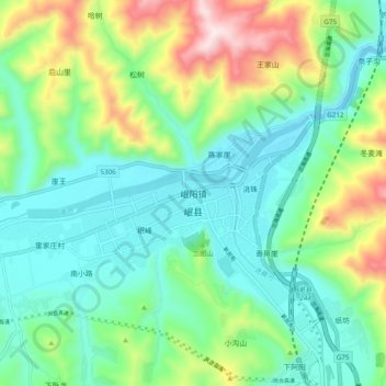 岷阳镇地形图、海拔、地势