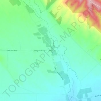 Loburn地形图、海拔、地势