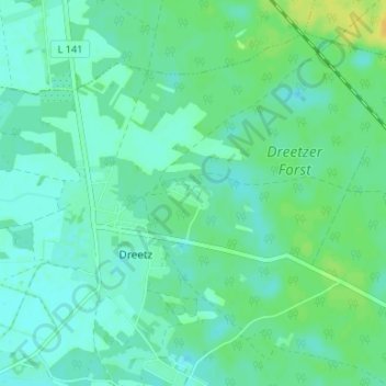 Waldsiedlung地形图、海拔、地势