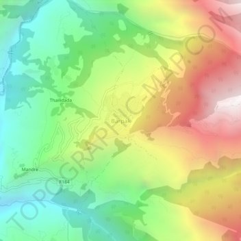 Barpak地形图、海拔、地势
