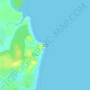 Langsat Cape地形图、海拔、地势