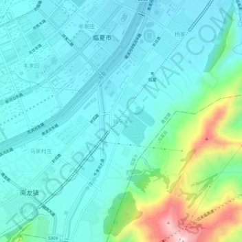 郭宁家地形图、海拔、地势