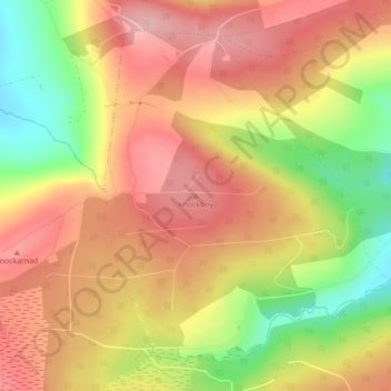 Knockboy地形图、海拔、地势