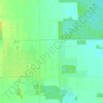 La Crete地形图、海拔、地势