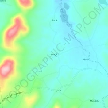 Araçá地形图、海拔、地势