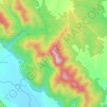 Deotsidh地形图、海拔、地势