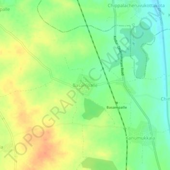 Basampalle地形图、海拔、地势