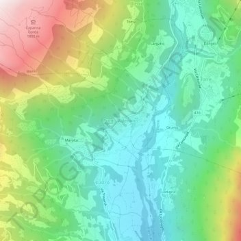 Ponto Valentino地形图、海拔、地势