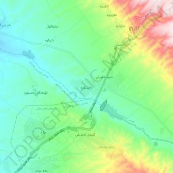 Bastora地形图、海拔、地势