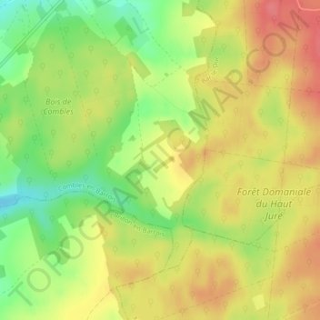 La Valise地形图、海拔、地势