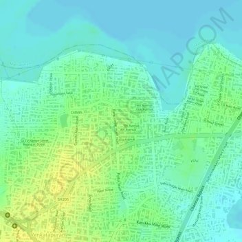 Banu Nagar地形图、海拔、地势