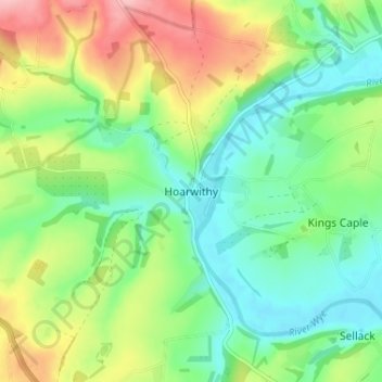 Hoarwithy地形图、海拔、地势