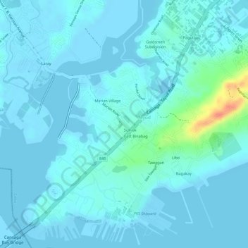 Zinnia 1地形图、海拔、地势