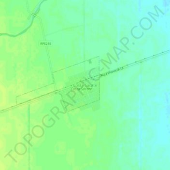 Costa Sacate地形图、海拔、地势