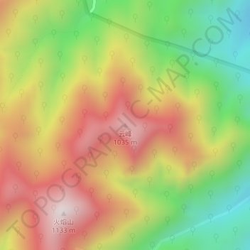 云峰地形图、海拔、地势